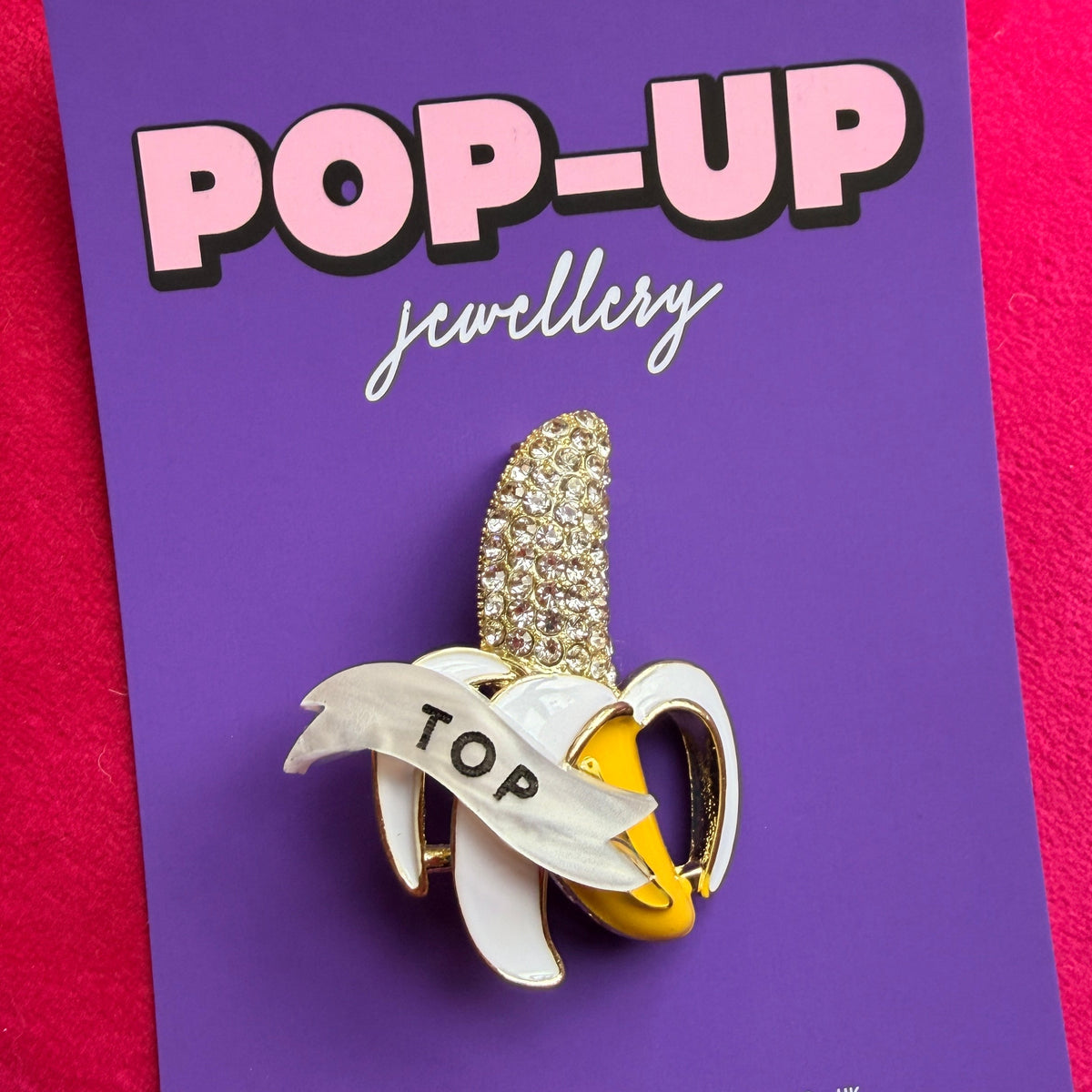 TOP BANANA! Diamanté pin
