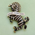 FECK OFF, Frolicking Zebra pin