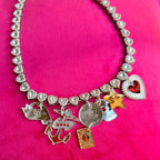 Fancy Favourites, diamanté heart necklace.