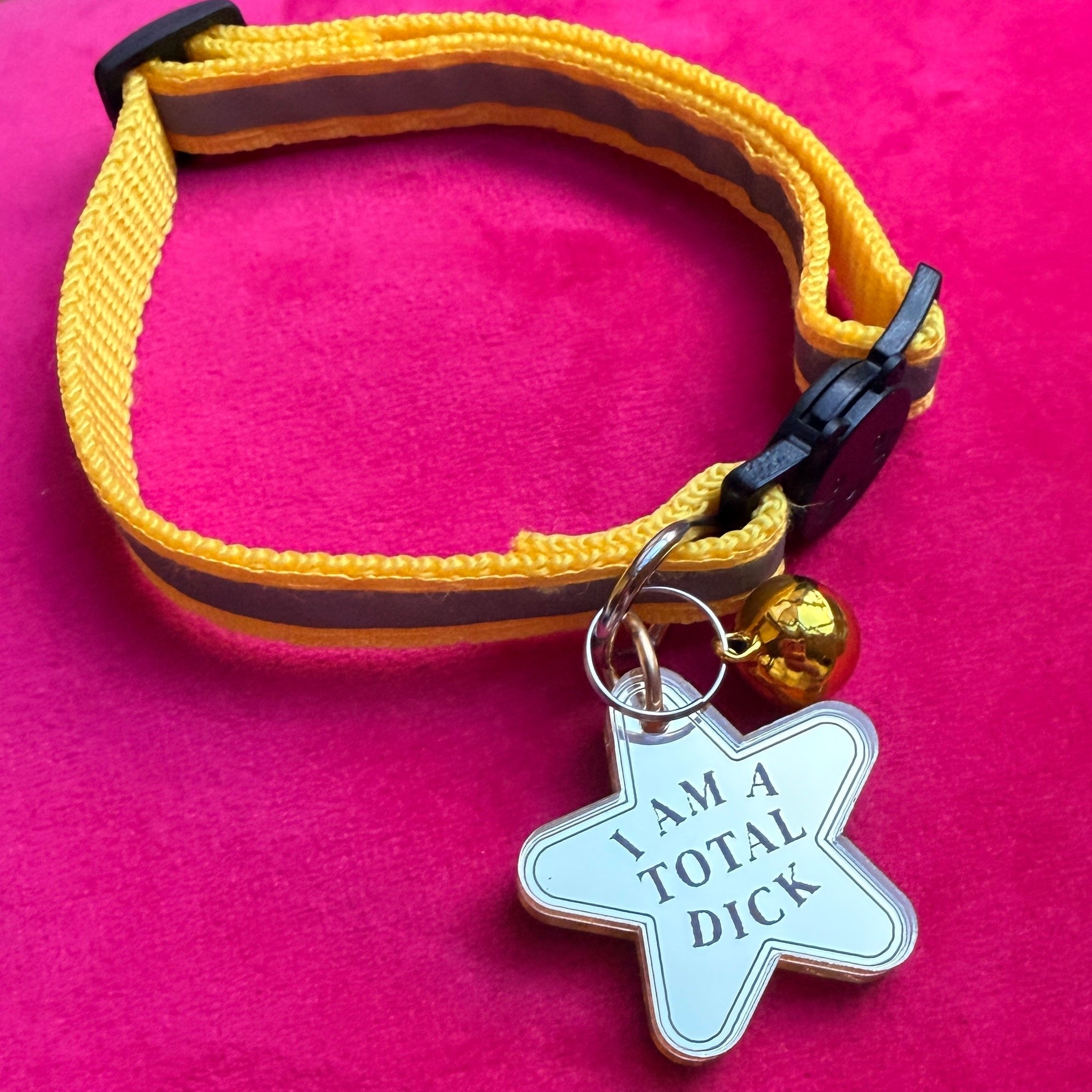 I AM A TOTAL DICK, cat collar charm