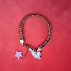 HEART AND DAGGER, vintage look charm bracelet