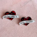 All You Need is LOVE, LOVE is All You Need, stud earrings
