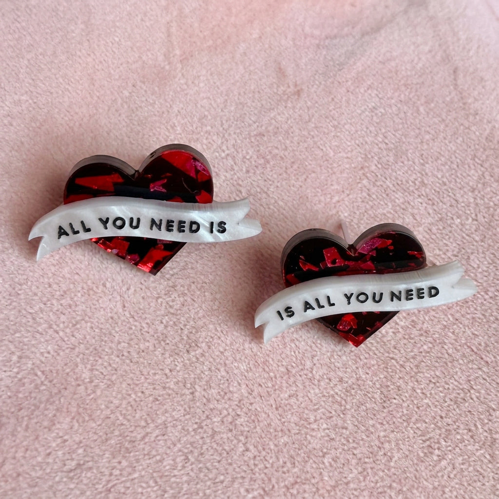 All You Need is LOVE, LOVE is All You Need, stud earrings