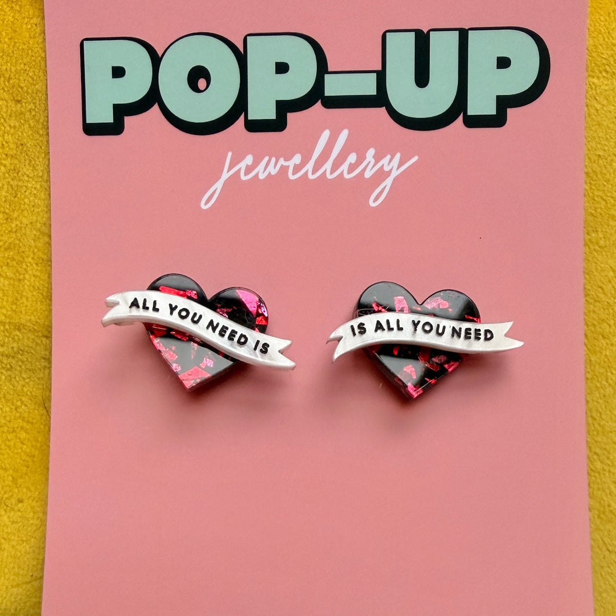 All You Need is LOVE, LOVE is All You Need, stud earrings