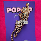 WTAF leopard pin
