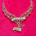 Chin up, tits out, onwards. Diamanté princess necklace