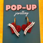 All You Need is LOVE, LOVE is All You Need. Hoop earrings