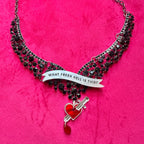 Fresh hell, gothic diamanté princess necklace.