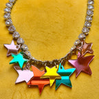 Fancy Favourites stars, diamanté necklace