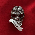 Dead. Diamanté skull pin