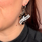 FRESH HELL, diamanté earrings