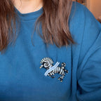 FECK OFF, Frolicking Zebra pin