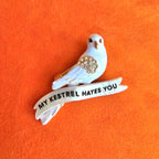 MY KESTREL HATES YOU, diamanté pin