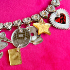 Fancy Favourites, diamanté heart necklace.