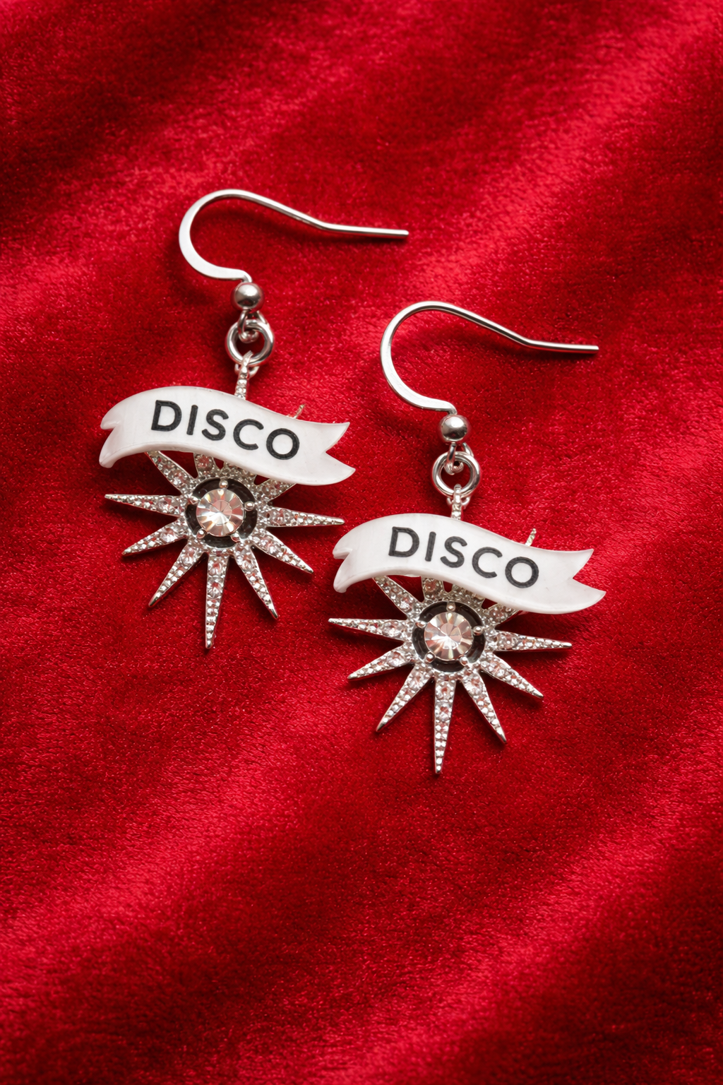 DISCO DISCO diamanté starburst earrings