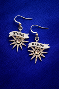 STONE RADGE diamanté starburst earrings