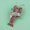 COOKED diamanté lobster pin