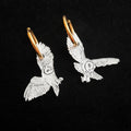 BARN OWLS (with mouse) earrings