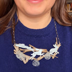 RABBITS IN A LOGPILE, necklace