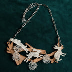 RABBITS IN A LOGPILE, necklace