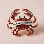 TAKE ME TO GREGGS (or I will nip you) Diamanté pin