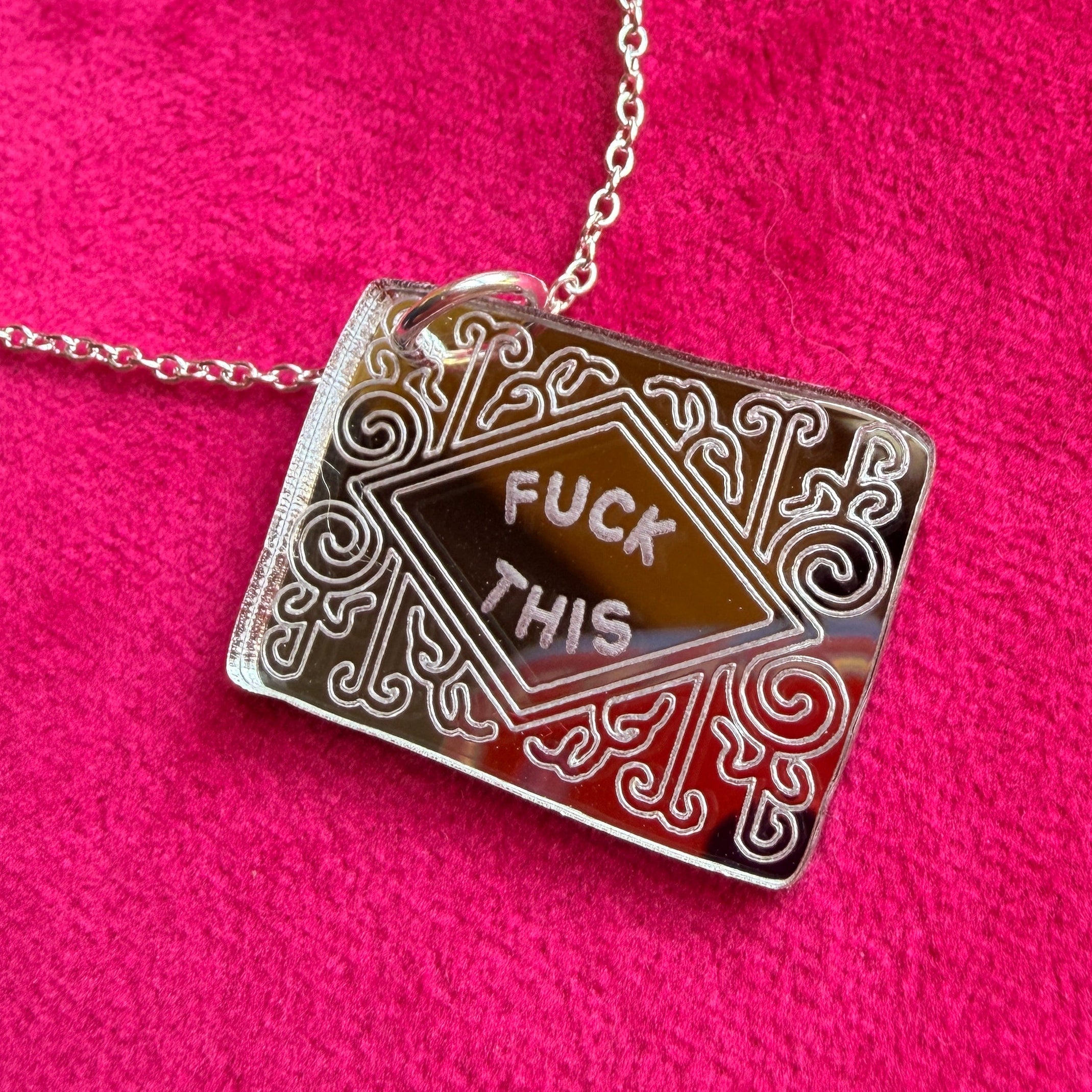 FUCK THIS, custard cream necklace