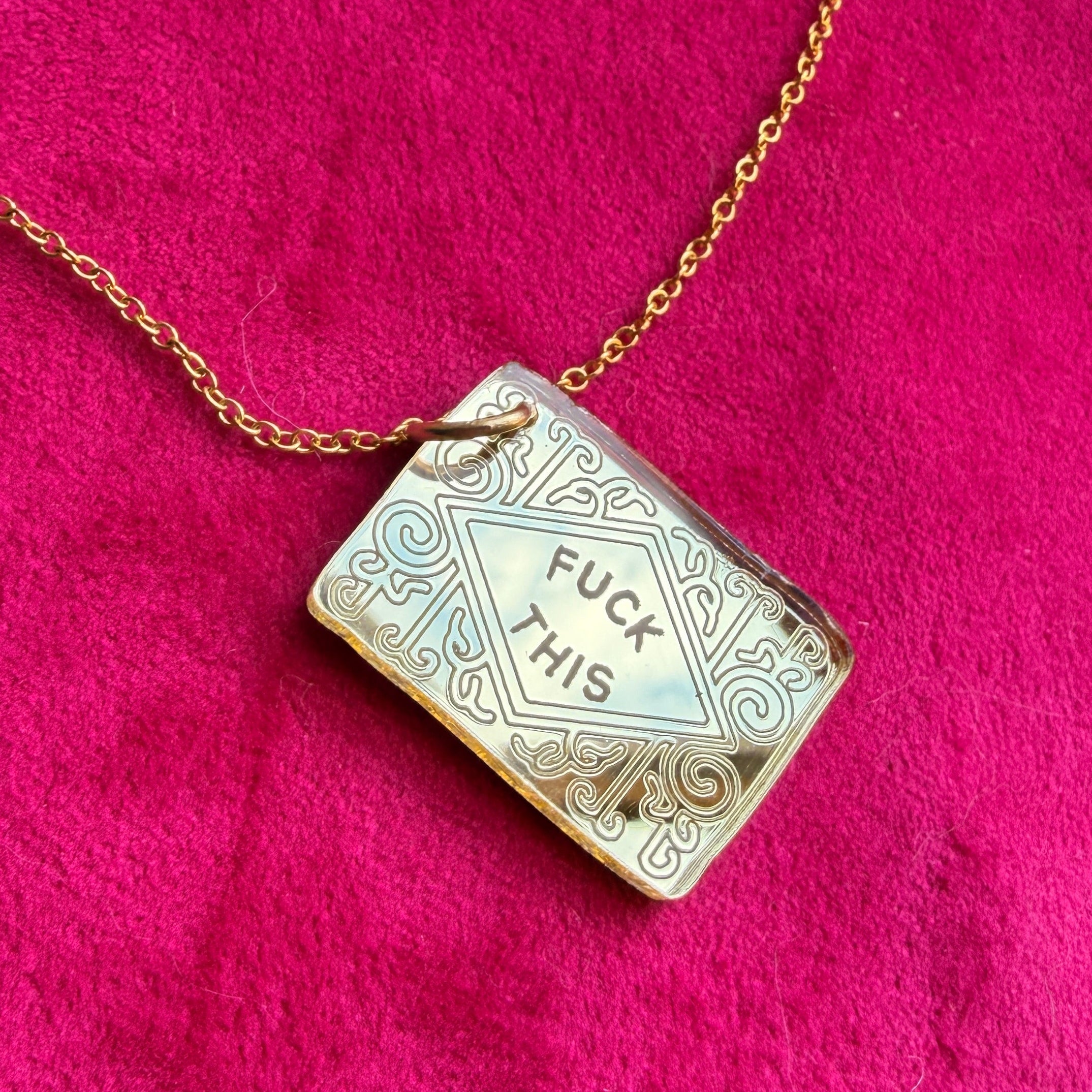 FUCK THIS, custard cream necklace