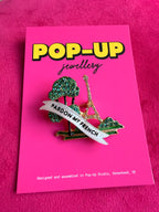 PARDON MY FRENCH, diamanté Paris pin