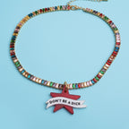 DON’T BE A DICK, rainbow tennis necklace