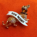 DOG MAMA, diamanté pin