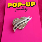 GROOVE IS IN THE HEART, diamanté pin