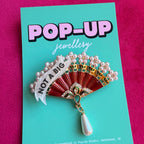 NOT A BIG FAN, diamanté pin
