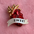 Sweetheart, anatomical heart brooch