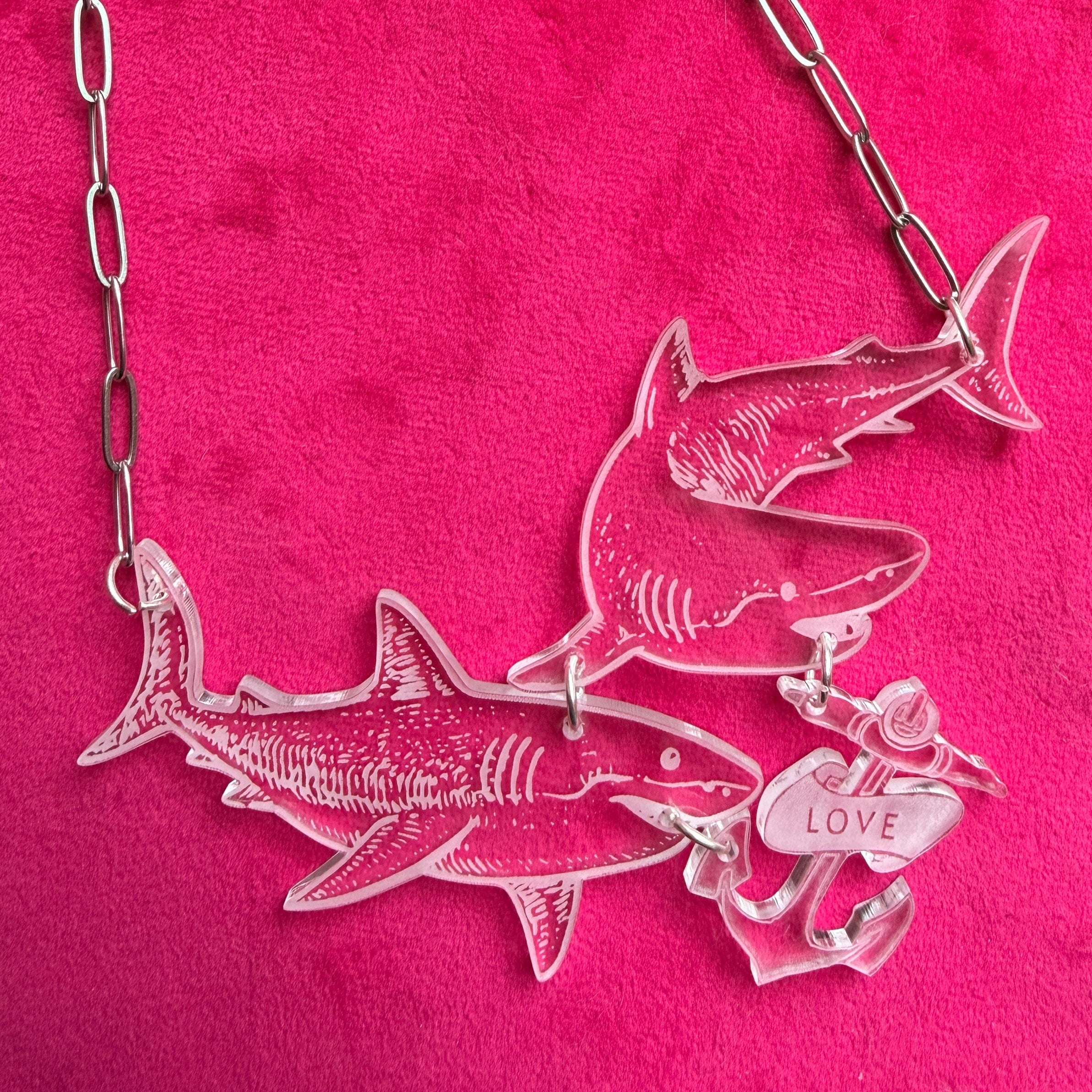 I LOVE SHARKS, necklace