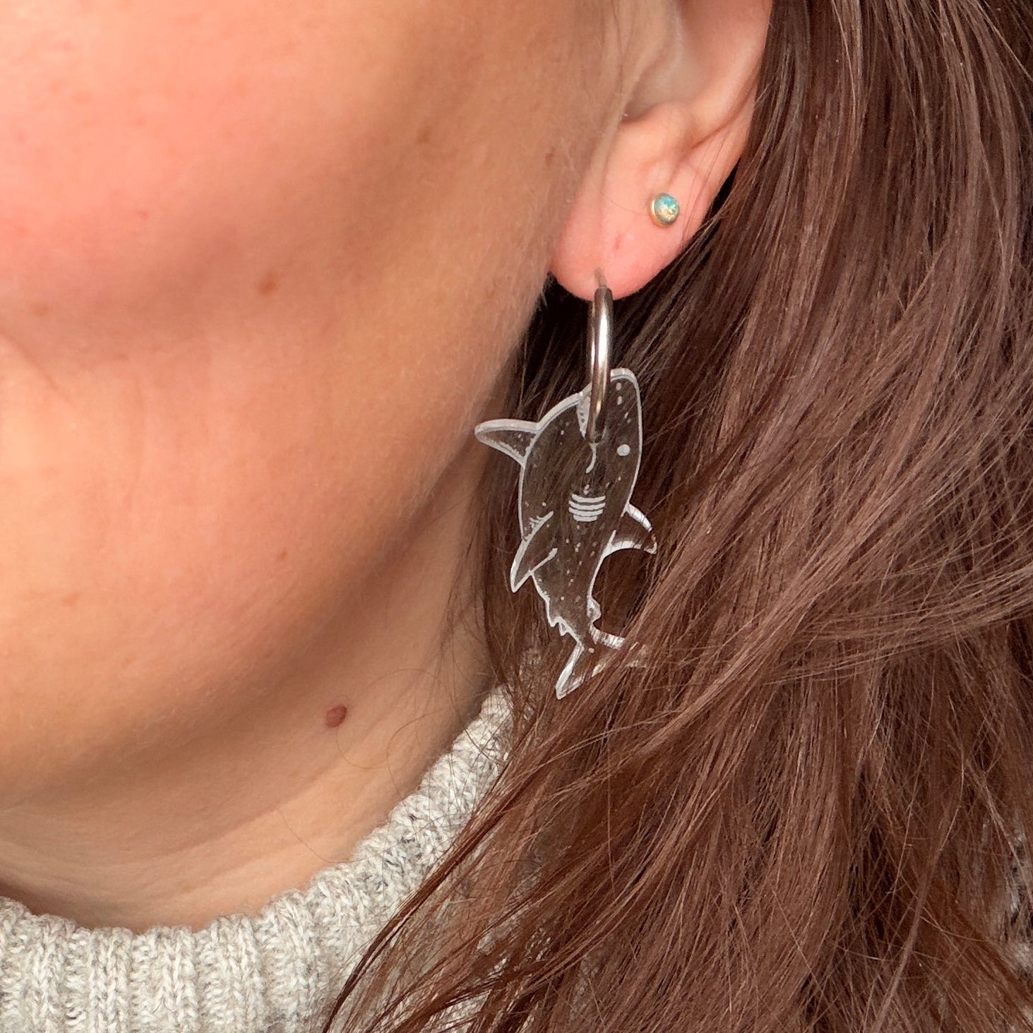 SHARK FRIENDS, hoop earrings