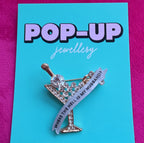 Where the hell is my husband? Diamanté pin