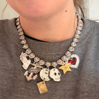 Fancy Favourites, diamanté heart necklace.