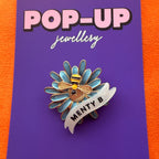 Mental Breakdown, flower pin