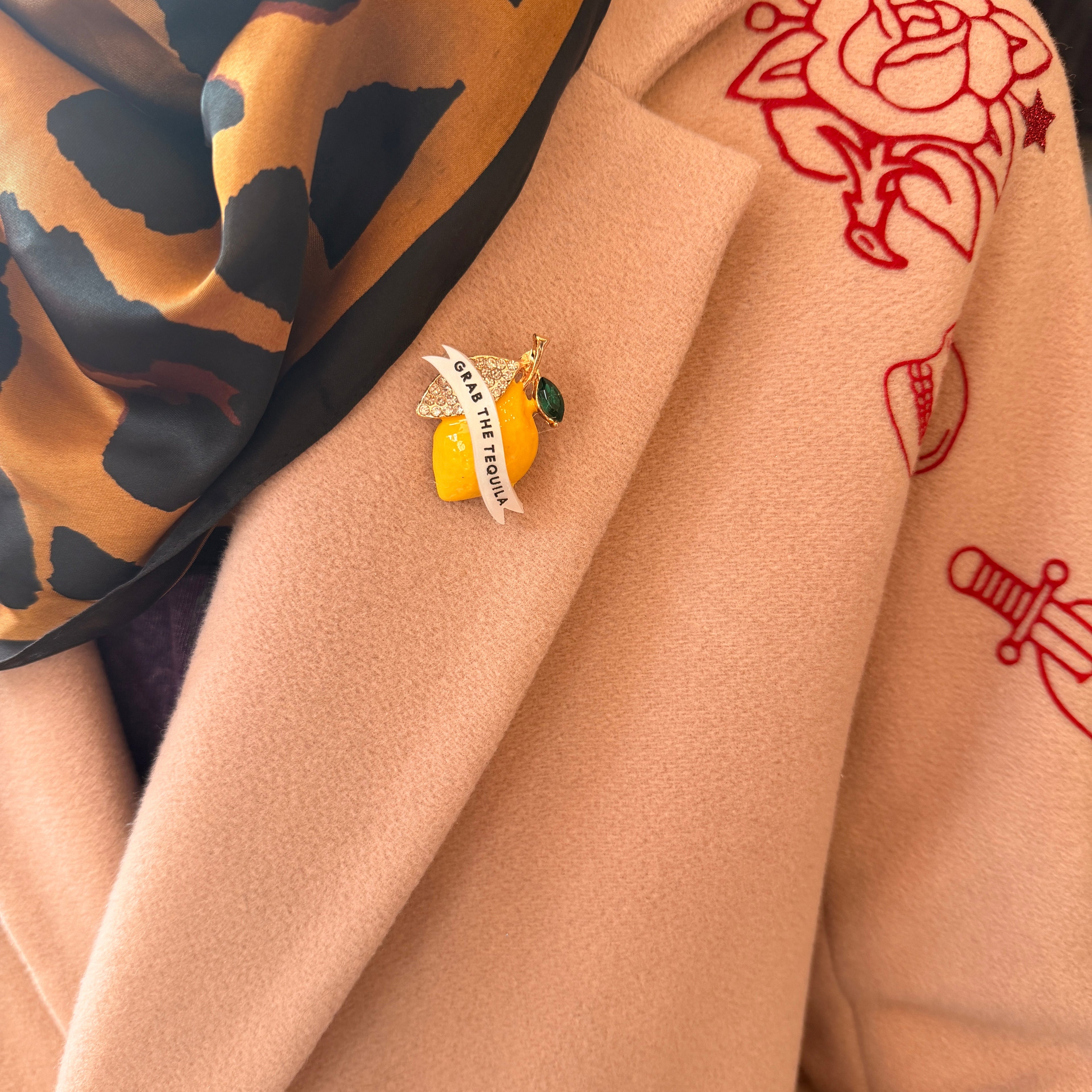 WHEN LIFE GIVES YOU LEMONS… diamanté pin.