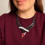 Fresh hell, gothic diamanté princess necklace.