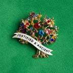 We’re JUSTIFIED and we’re ANCIENT. Diamanté sycamore tree pin