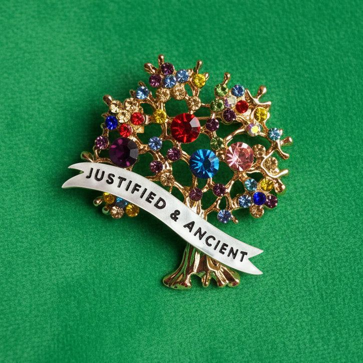 We’re JUSTIFIED and we’re ANCIENT. Diamanté sycamore tree pin