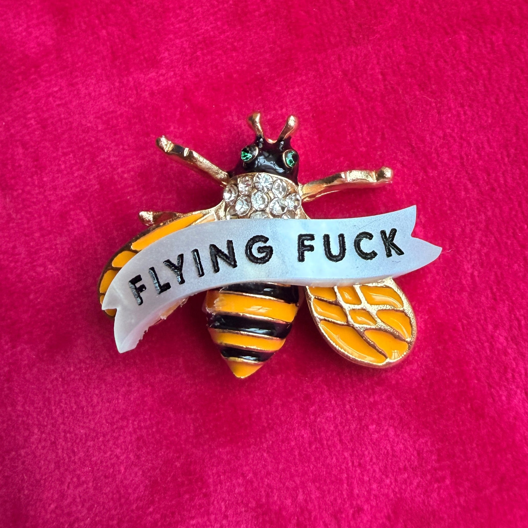 Flying FUCK! Wasp pin