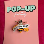 Flying FUCK! Wasp pin