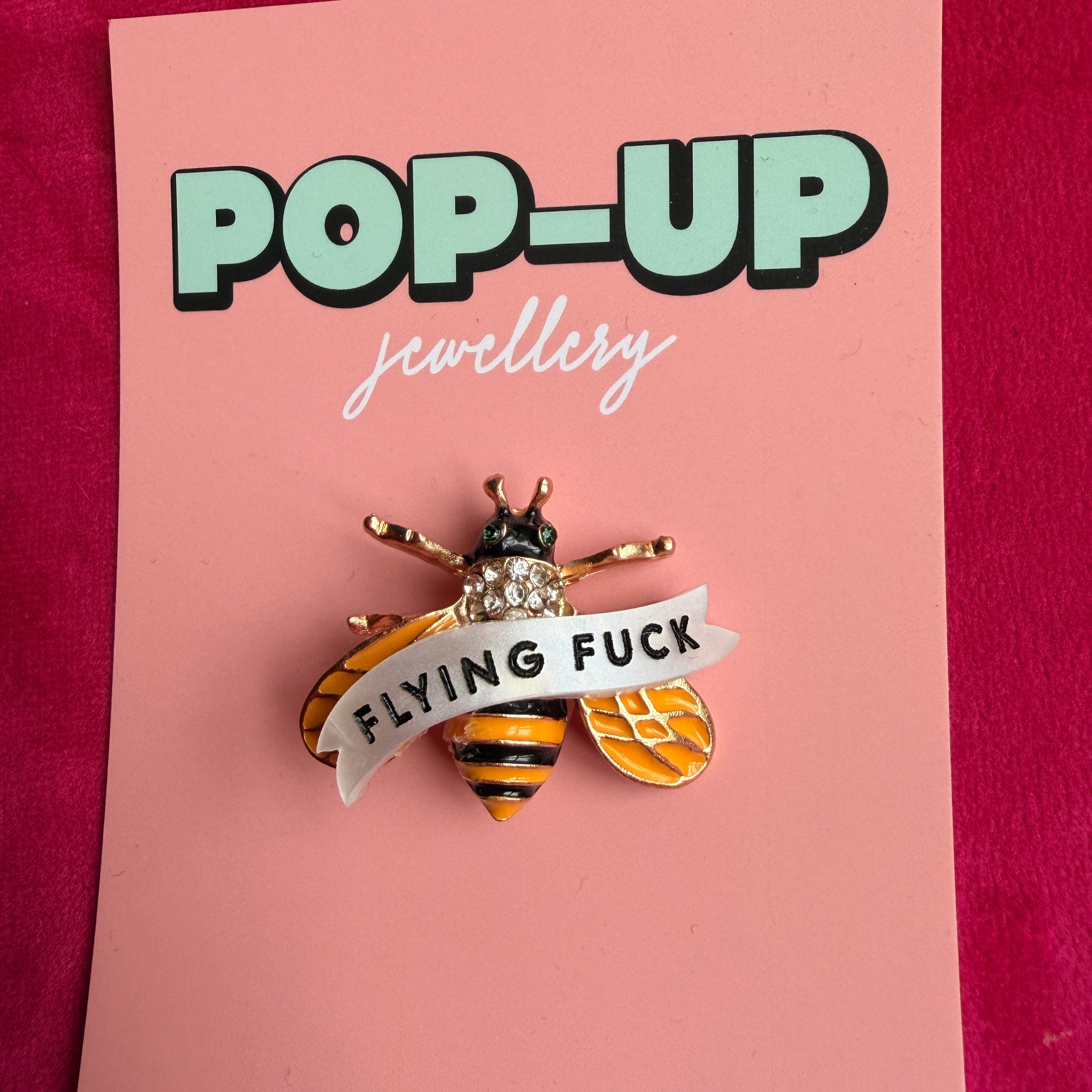 Flying FUCK! Wasp pin
