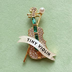 Tiny Violin, diamanté pin